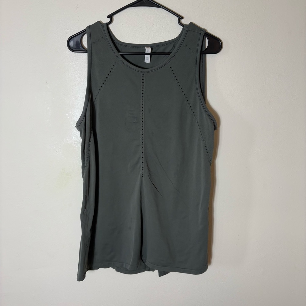 Athleta Momentum Tank Top Dark Loden Green Size Large